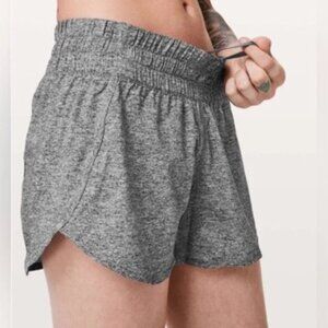 Lululemon Gray Track That Athletic Shorts 4" Inseam 10 Drawstring Waist Low Rise